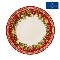 Assiette en porcelaine décor Noël, vaisselle de Noël anglaise