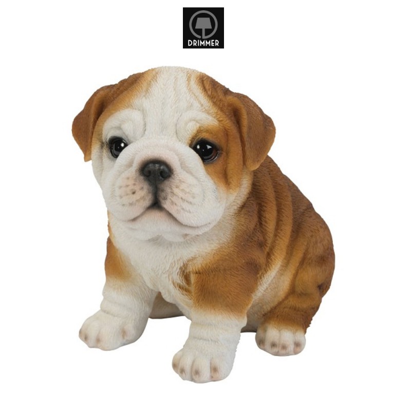 Bebe Bulldog Statuette Chiot Porcelaine Des Pins