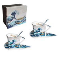 Coffret 2 tasses originales vague d'Hokusai