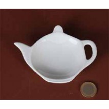Repose sachet de thé classique en porcelaine blanche. - Porcelaine