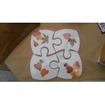 puzzle dessous de plat décors feuilles d'automne